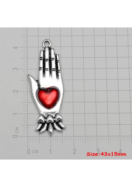 Gotik Kalp Charms Corazon Kanatlı Kolye 925 Ayar Gümüş Kaplama Doğum Günü Parti Yldönümü Hediye