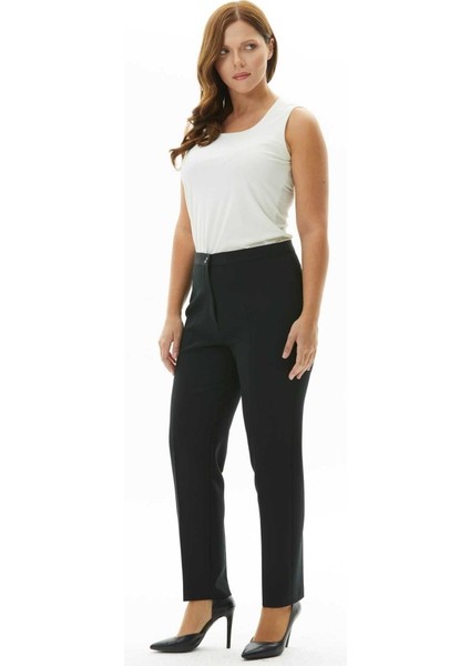 Büyük Beden Cepsiz Boru Paça Pantolon modelleri