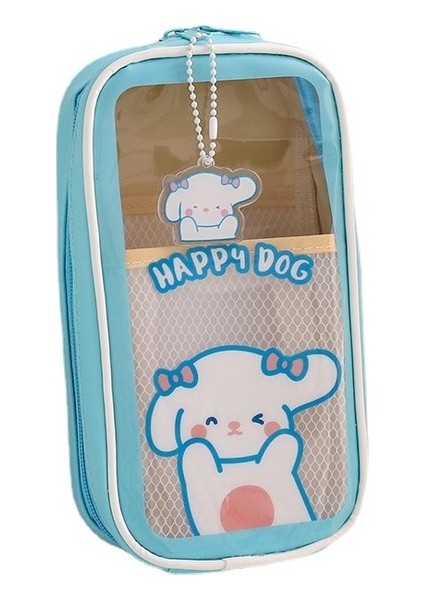 Cute Ins Day Style Şeffaf Büyük Kapasiteli Öğrenci Kalem Kutusu (Yurt Dışından)