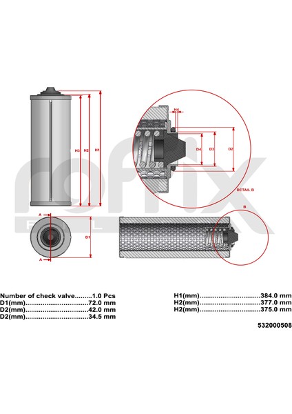 Vakum Pompası Separatör Filtresi 532000508