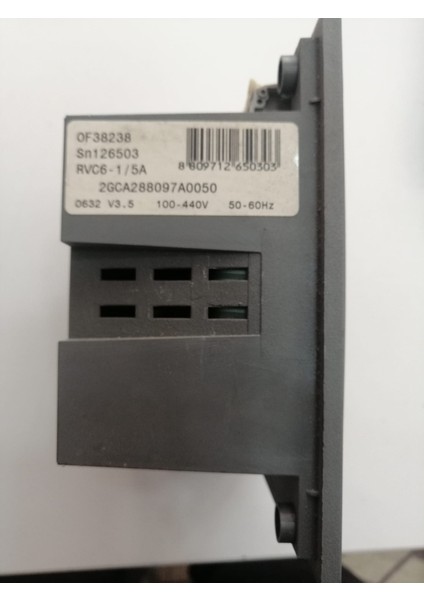RVC6-1/5A Kontrol Panel