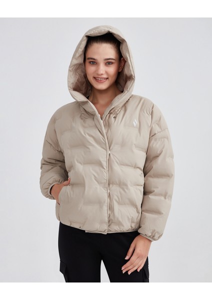 W Outerwear Padded Jacket Kadın Gri Mont S232082-043