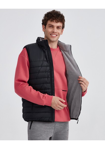 M Outerwear Padded Vest Erkek Siyah Yelek S232001-001