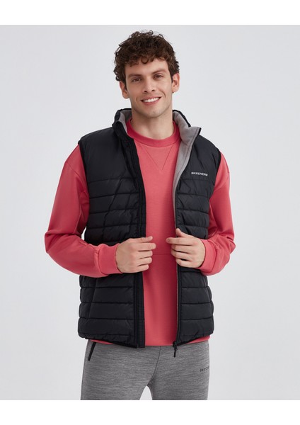 M Outerwear Padded Vest Erkek Siyah Yelek S232001-001