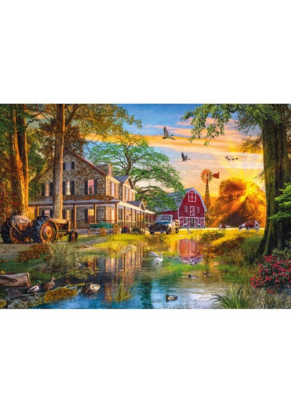 Sunset At The Farm House 4000 Parça Puzzle fiyatları