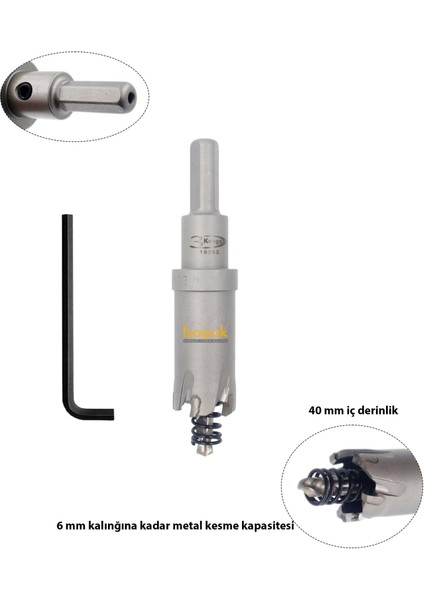 22 mm TCT Uzun Delik Testeresi HP80 fiyatları