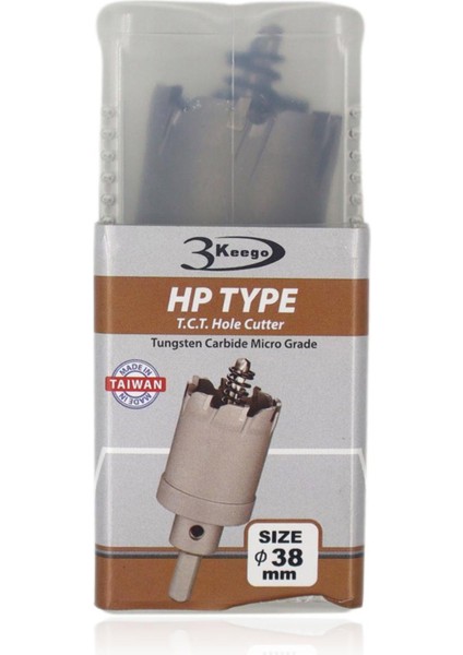 38 mm TCT Uzun Delik Testeresi HP80