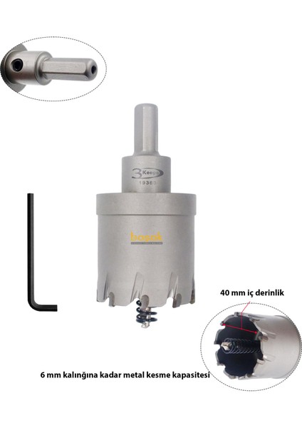 48 mm TCT Uzun Delik Testeresi HP80 fiyatları