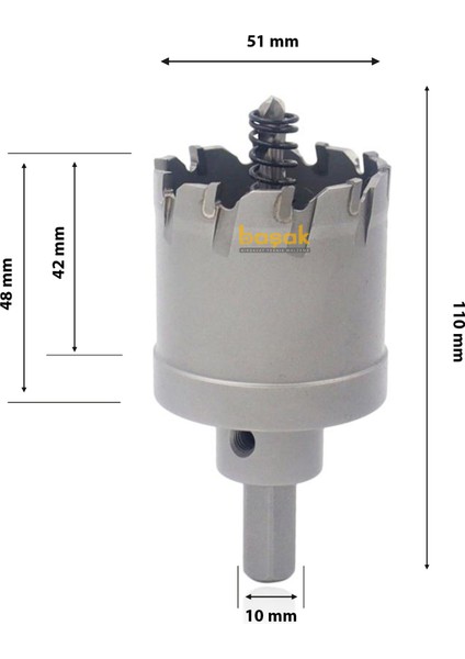 51 mm TCT Uzun Delik Testeresi HP80 modelleri