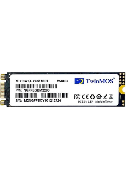 256 GB Twınmos M.2 Sata3 580/550 NGFFEGBM2280