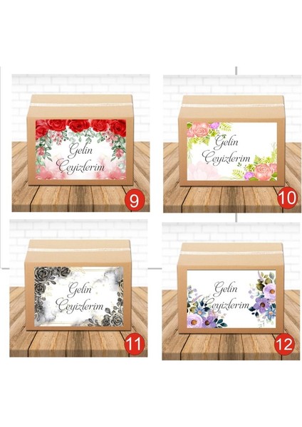 Çeyiz Kolisi Etiketi 10 Adet A3 Ebat 30X42