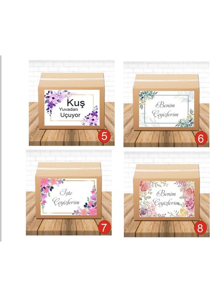 Çeyiz Kolisi Etiketi 10 Adet A3 Ebat 30X42 fırsatları