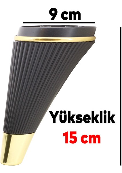 Iron 6'lı Set Mobilya Tv Ünitesi Çekyat Koltuk Kanepe Destek Ayağı 15 Cm Siyah Ayakları M8 Civatalı fiyatları