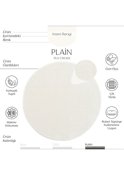 Plain Krem Salon Halısı Yumuşak Çocuk Odası Halısı Kesme Yolluk Koridor Halı Yuvarlak Büyük Halı fiyatları
