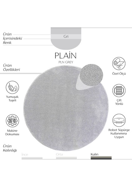 Plain Gri Salon Halısı Yumuşak Çocuk Odası Halısı Kesme Yolluk Koridor Halı Yuvarlak Büyük Halı fiyatları
