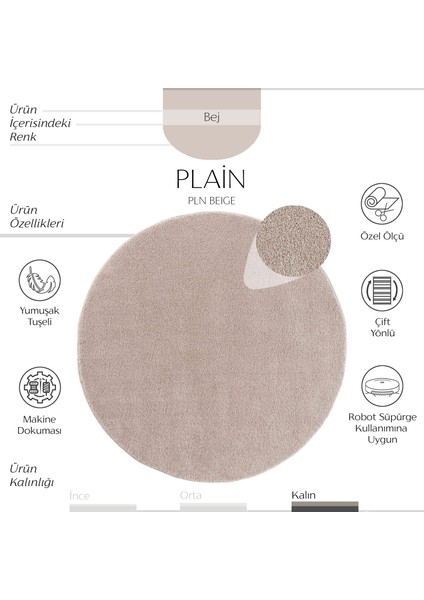 Plain Bej Salon Halısı Yumuşak Çocuk Odası Halısı Kesme Yolluk Koridor Halı Yuvarlak Büyük Halı fiyatları