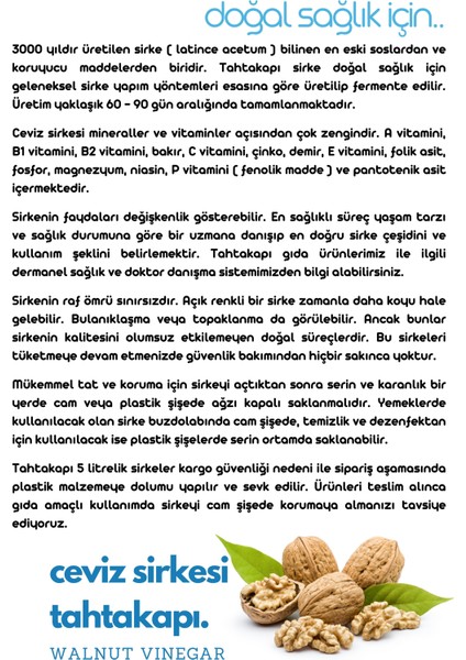 Ceviz Sirkesi 500 Mililitre