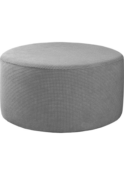 Küçük Yuvarlak Osmanlı Puf Ayaklık Çıkarılabilir Gri 48-55CM (Yurt Dışından)