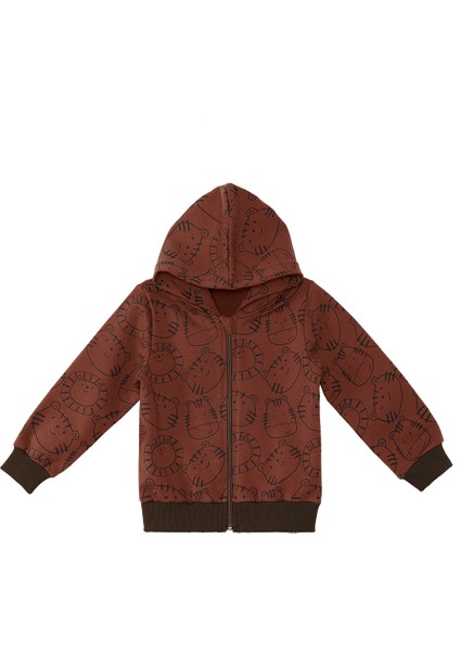 Hayvanlar Erkek Bebek Kahverengi Sweatshirt