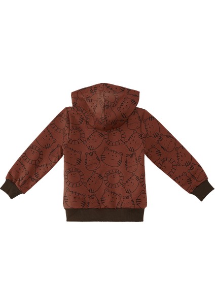 Hayvanlar Erkek Bebek Kahverengi Sweatshirt
