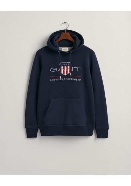 Erkek Lacivert Regular Fit Kapüşonlu Logolu Sweatshirt 2047082.433 modelleri