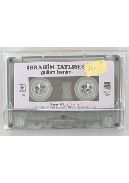 Ibrahim Tatlıses Gülüm Benim Kaset (Orjinal Dönem Kağıt Baskı) fiyatları