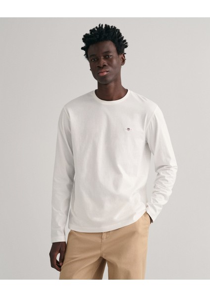 Erkek Krem Regular Fit Bisiklet Yaka T-Shirt 2004049.113