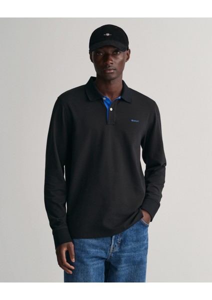 Erkek Siyah Regular Fit Logolu Polo 2065004.5