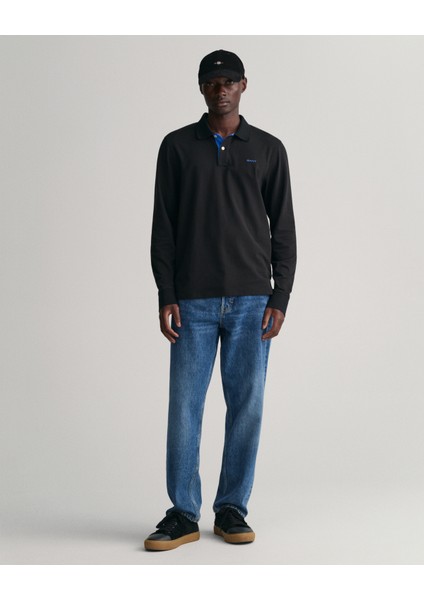 Erkek Siyah Regular Fit Logolu Polo 2065004.5 fırsatları