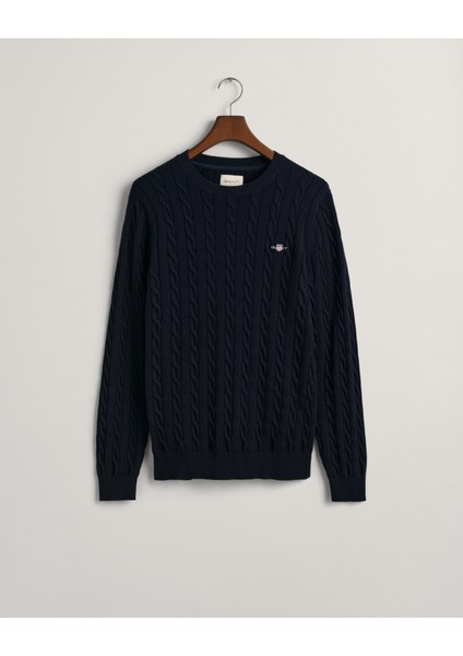 Erkek Lacivert Regular Fit Bisiklet Yaka Düz Kazak 8050601.433 modelleri