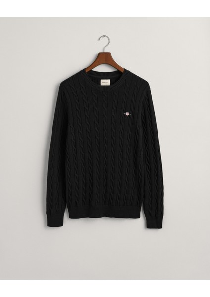 Erkek Siyah Regular Fit Bisiklet Yaka Düz Kazak 8050601.5 modelleri