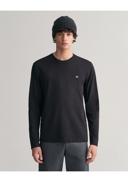 Erkek Siyah Regular Fit Bisiklet Yaka T-Shirt 2004049.5