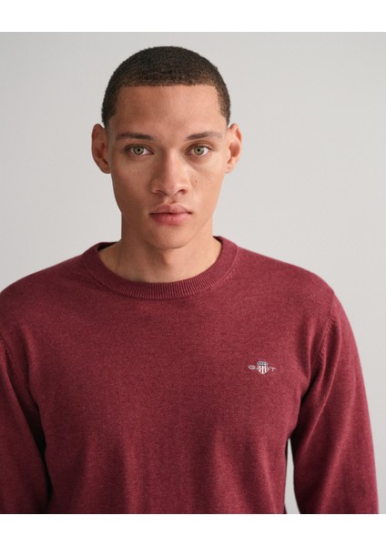 Erkek Bordo Regular Fit Bisiklet Yaka Kazak 8030561.677 fırsatları