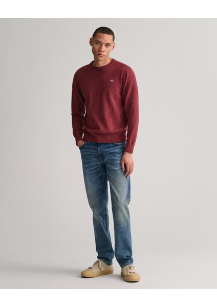 Erkek Bordo Regular Fit Bisiklet Yaka Kazak 8030561.677 indirimleri