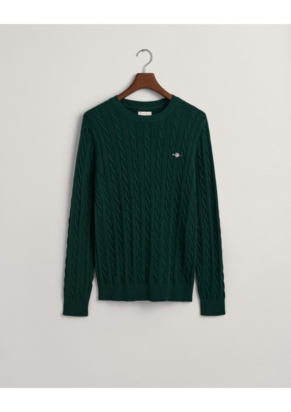 Erkek Yeşil Regular Fit Bisiklet Yaka Düz Kazak 8050601.374 modelleri