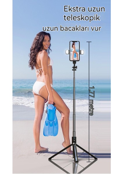 Teleskopik Bluetooth Selfie Çubuğu Cep Telefonu Canlı Yayın Tripod Entegre Gimbal Sabitleyici Fotoğraf Güzellik Dolgu Işığı (Yurt Dışından) fırsatları