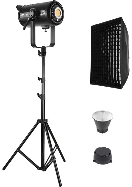 EXC-220C-II Full Set (Gridli 60X90 Softbox + 260 cm Kalın Işık Ayağı)