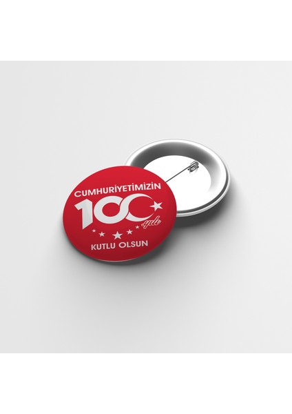 44 MM100.YIL Cumhuriyet Rozeti 10 Adet