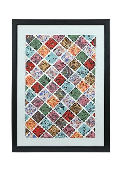 EL İŞÇİLİĞİ EBRU TABLO 55*75 cm - 5653