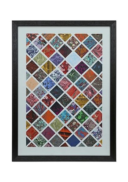 EL İŞÇİLİĞİ EBRU TABLO 55*75 cm - 5678