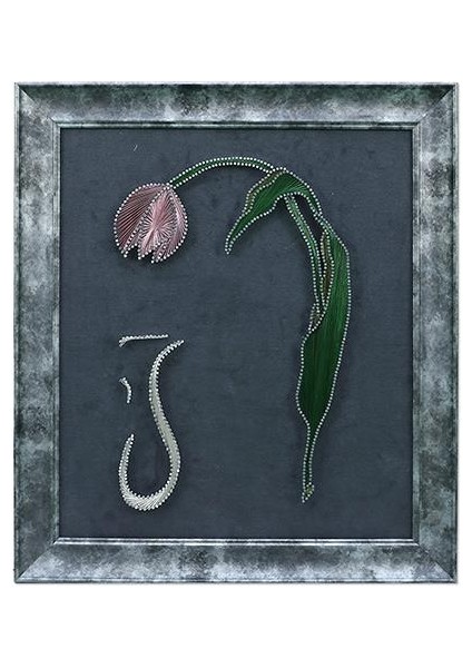 EL İŞÇİLİĞİ LAM & LALE FİLOGRAFİ TABLO 50*44 cm - 5814