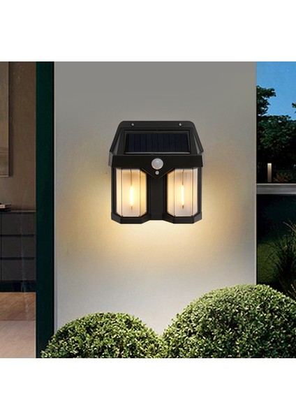 Dış Mekan Güneş Duvar Lambası Su Geçirmez Indüksiyon Bahçe Işık Bahçe Villa Tungsten Filament Lamba Gece Lambası (Yurt Dışından)