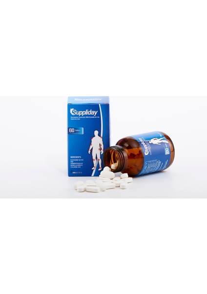 60 TABLET GLUKOZAMIN, HYALURONIK ASIT, KONDROITIN İÇEREN TAKVİYE EDİCİ GIDA modelleri