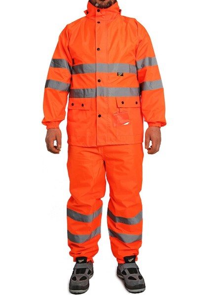 Bestguard Yağmurluk Oxford Reflektörlü Turuncu Takım