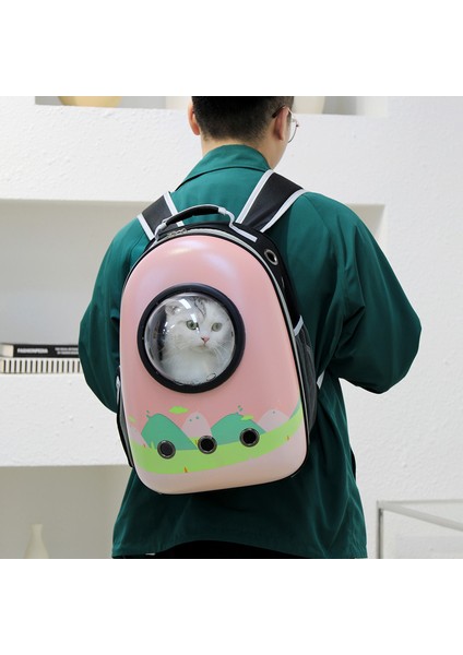 Yan Açılış Şeffaf Kedi Çantası ile Siyah Arka Plan Üzerinde Yeni Çift Omuz Uzay Kapsülü Evcil Hayvan Çantası Taşınabilir Evcil Hayvan Sırt Çantaları Kedi Çantası (Yurt Dışından) fiyatları