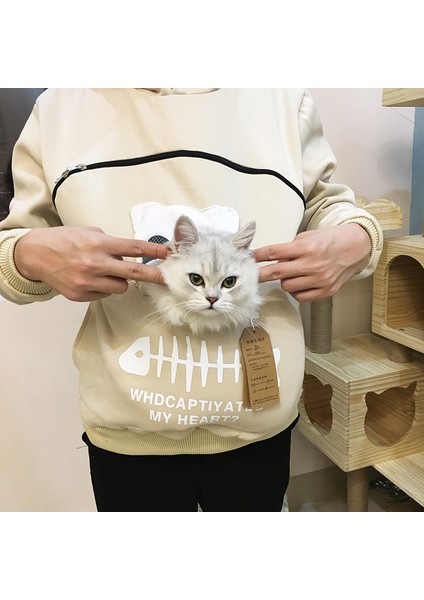 Şarap Kırmızısı 3xl Kazak Kedi Severler Hoodie Kanguru Köpek Pet Paw Kazaklar Sarılma Kese Kedi Taşıyıcı Kazak Cep Hayvan Kulak Kapşonlu Artı (Yurt Dışından) indirimleri