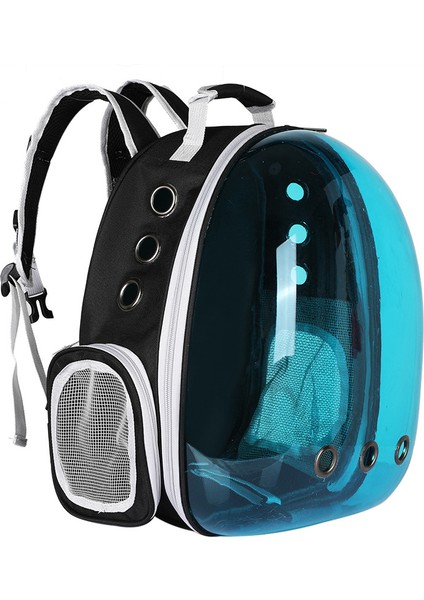 Mavi Kedi Çantası Nefes Taşınabilir Evcil Hayvan Taşıma Çantası Açık Hava Seyahati Için Sırt Çantası Kedi ve Köpek Şeffaf Uzay Evcil Hayvan Sırt Çantası (Yurt Dışından) modelleri