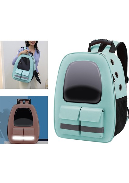 Yeşil Kedi Sırt Çantası Taşıyıcı Çanta, Köpek Sırt Çantası, Küçük Kediler Için Evcil Hayvan Köpekler Tavşan, Seyahat Için Şeffaf Sırt Çantası, Yürüyüş (Yurt Dışından) indirimleri
