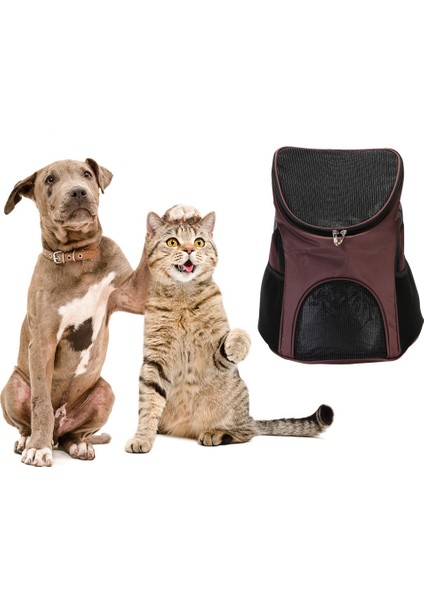 Kahve Evcil Hayvan Taşıma Çantası Kedi Sırt Çantası Örgü Taşınabilir Katlanabilir Nefes Kedi Köpek Sırt Çantaları Açık Ön Çanta Örgü Sırt Çantası (Yurt Dışından) fiyatları
