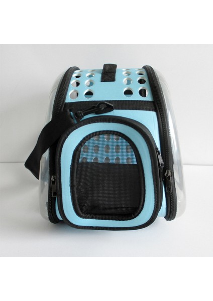 Gök Mavisi S Taşınabilir Taşıyıcı Şeffaf Crossbody Katlanır Kedi Paketi Evcil Hayvan Sırt Çantası Köpek Evrensel Seyahat Çanta Paketi Nefes Alabilir Kutu (Yurt Dışından)
